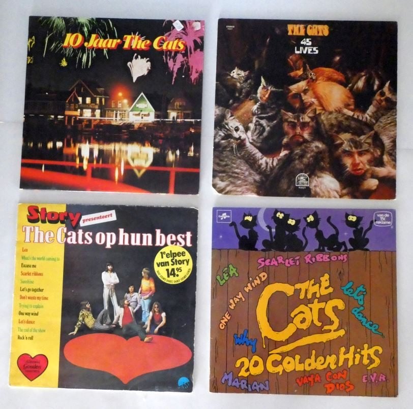 4 elpees van The Cats (waarvan 1 dubbelalbum), Ophalen, Zo goed als nieuw, Pop