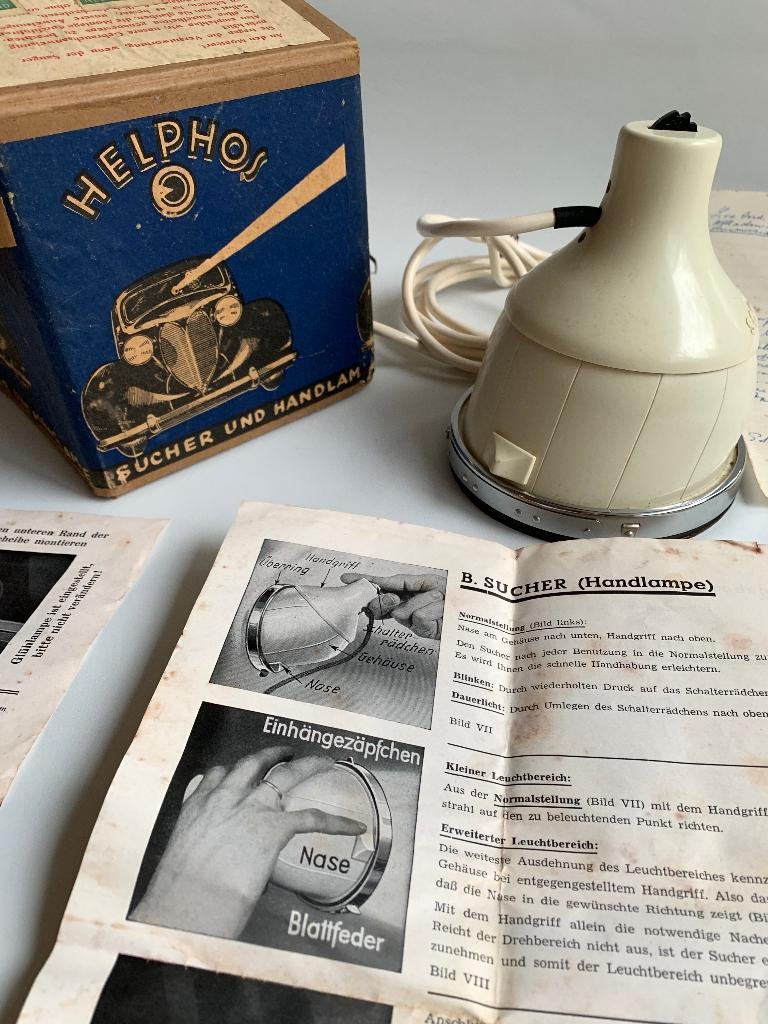 Helphos zoeklamp 1954 zeldzame zoldervondst., Ophalen of Verzenden