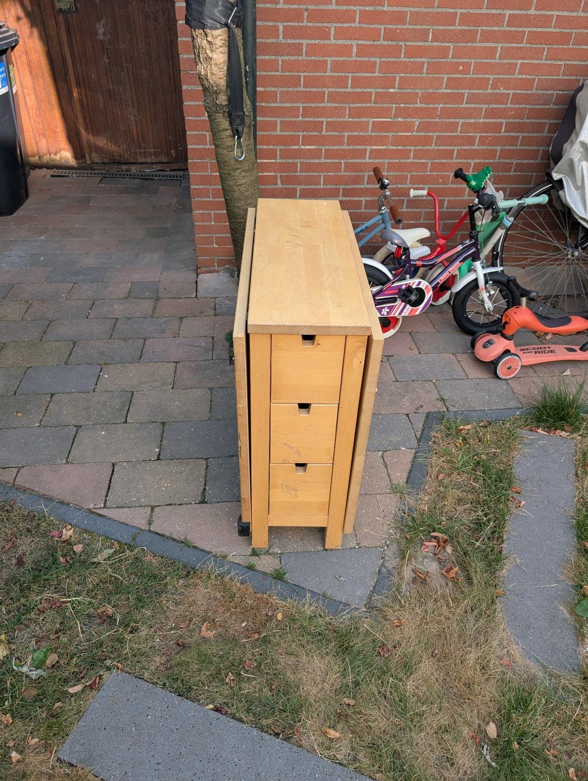 Ikea Norden opklapbare tafel, Ophalen, Gebruikt, 150 tot 200 cm, Rechthoekig