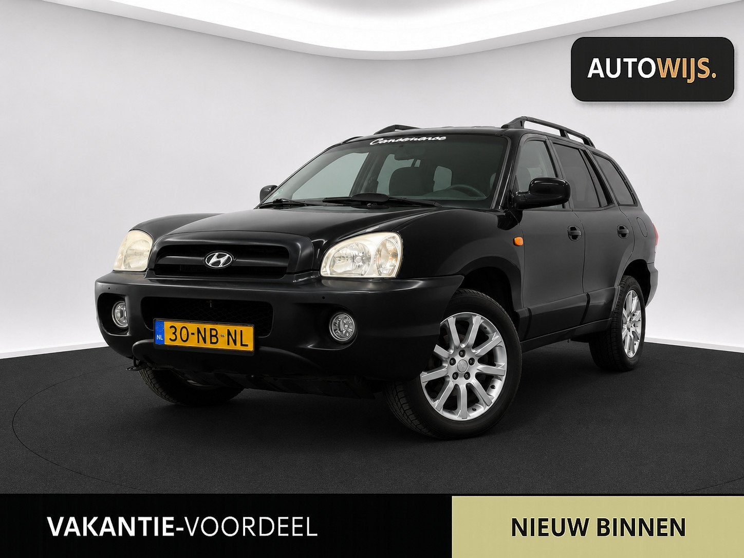 Hyundai Santa Fe 2.7i V6 4WD Style|AUT|EXPORT|NL AUTO|APK 11, Auto's, Hyundai, Automaat, Gebruikt, 2656 cc, Zwart