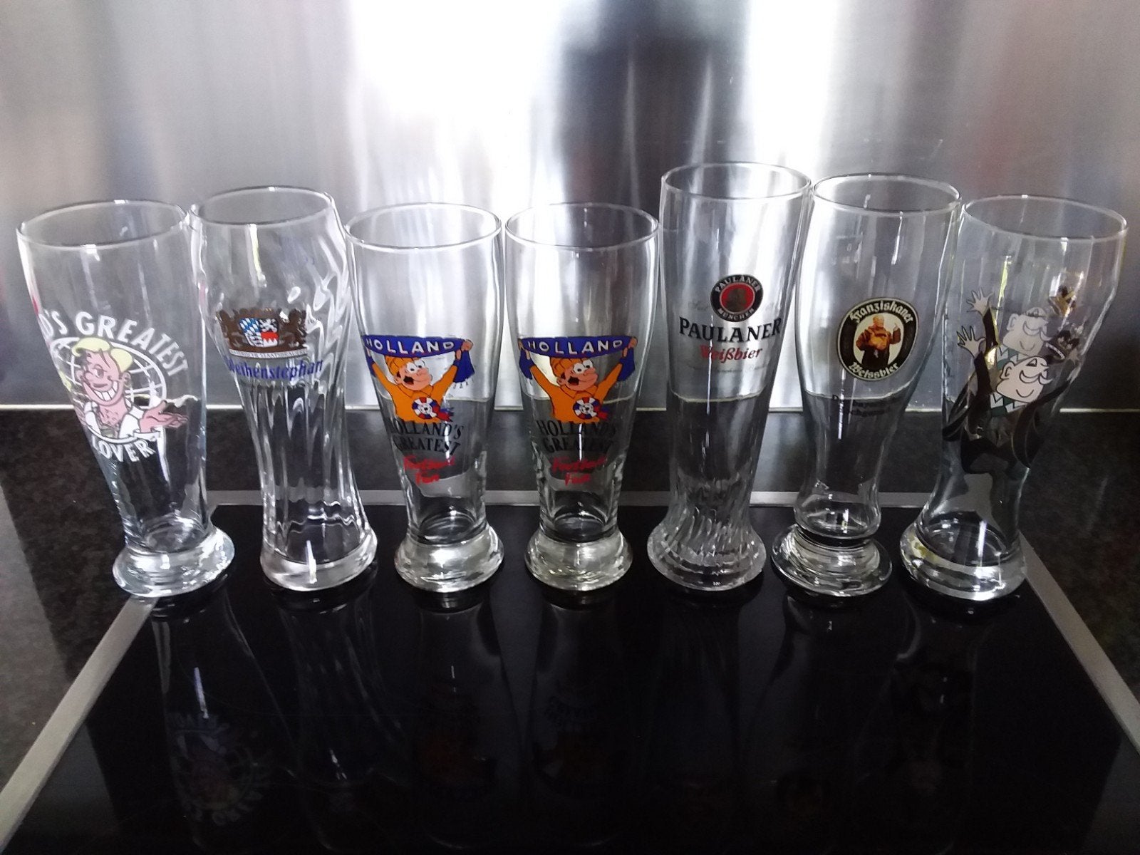 Diverse bierglazen - Paulaner, Holland, Weihenstephan, Ophalen of Verzenden, Zo goed als nieuw, Glas of Glazen, Overige merken
