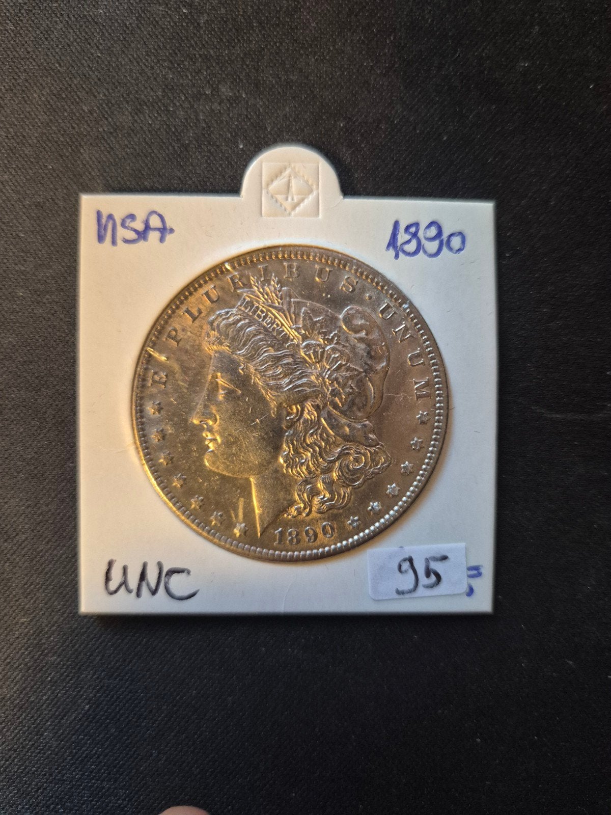Zeldzame 1890 UNC Morgan Dollar - Amerikaanse Zilveren Munt, Postzegels en Munten, Ophalen of Verzenden, Noord-Amerika, Losse munt