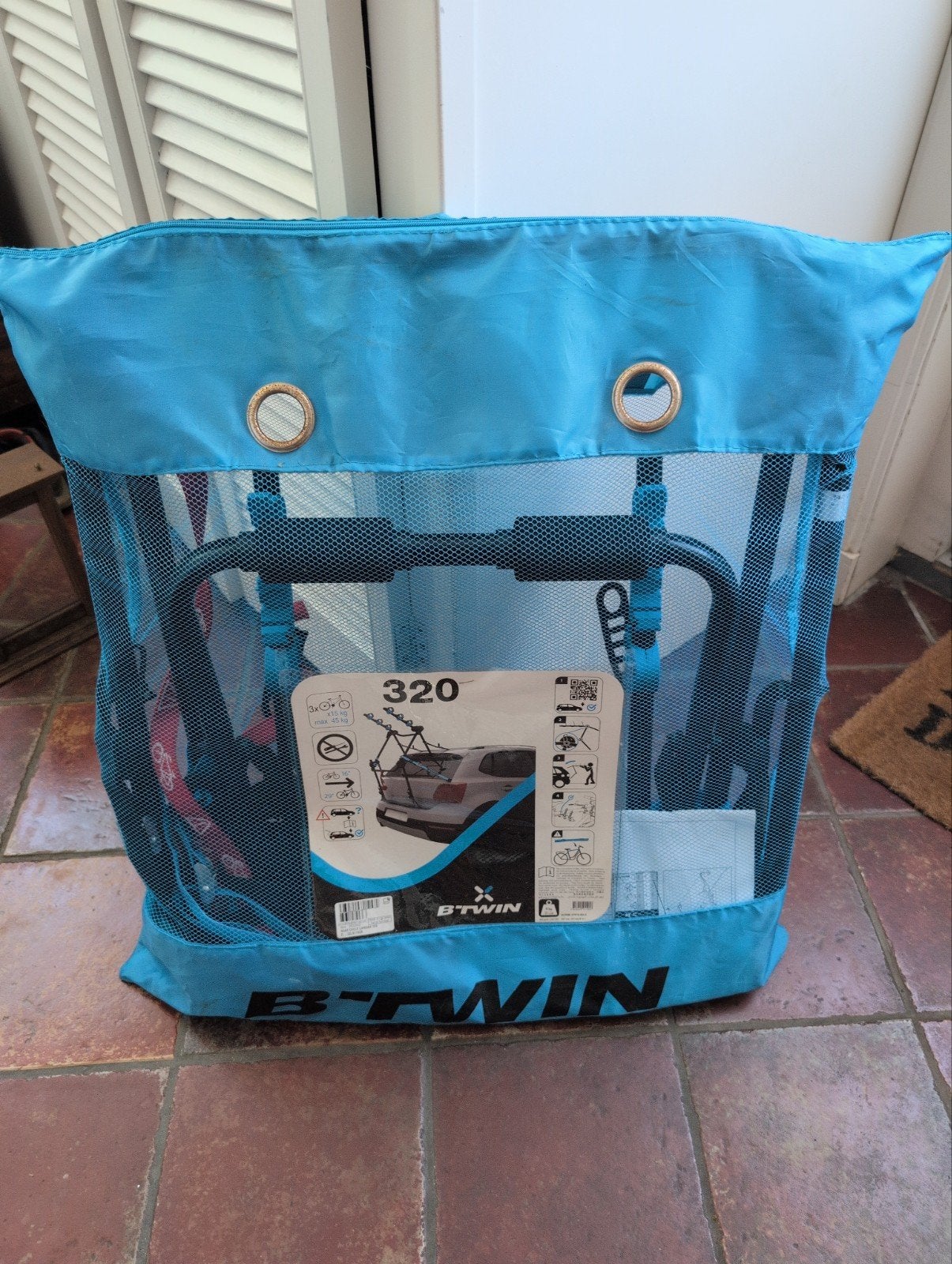 B'Twin 320 Fietsdrager voor 2 fietsen - Achterklep, Ophalen, 2 fietsen, Zo goed als nieuw, Achterklepdrager