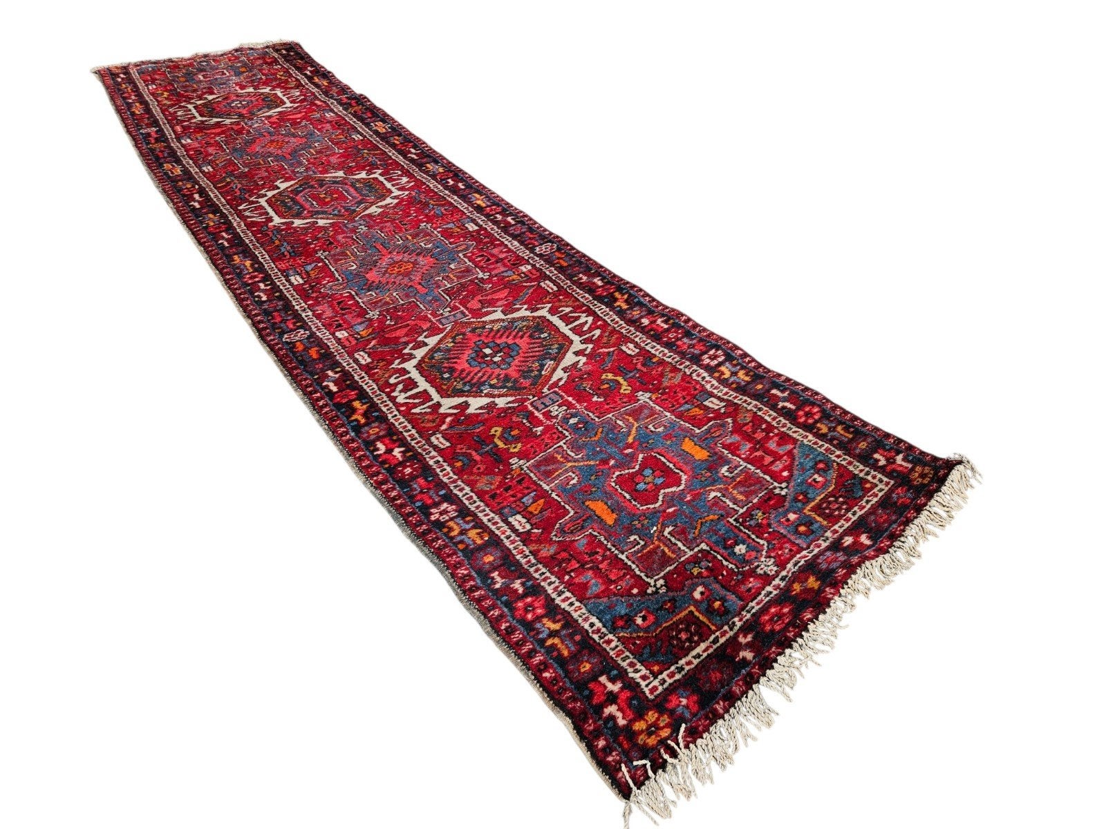 Prachtige handgeknoopte Perzische loper 82 x 345 cm, Ophalen of Verzenden, Rechthoekig, 200 cm of meer