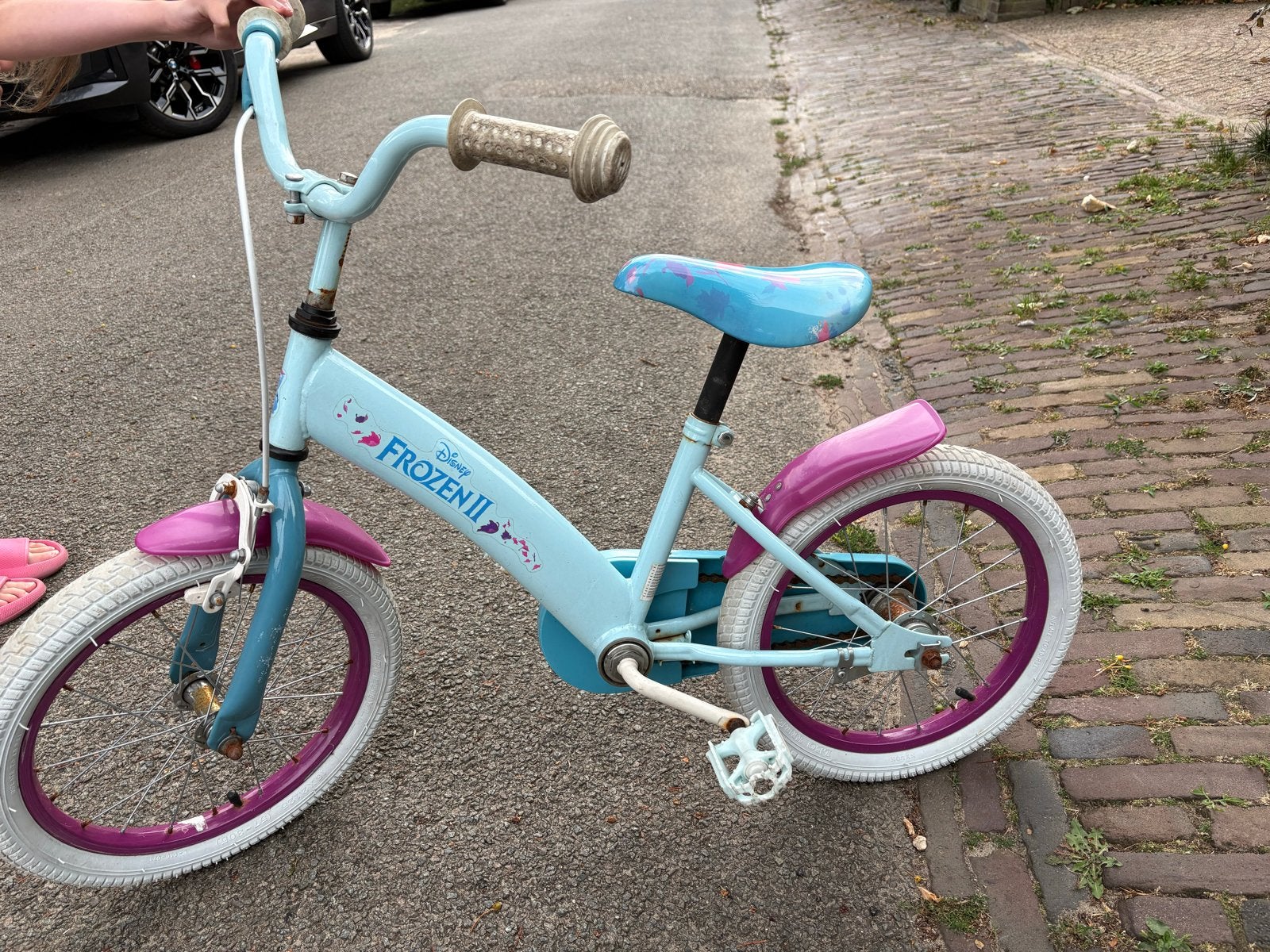 Frozen kinderfiets - Perfect voor jonge avonturiers!, Fietsen en Brommers, Fietsen | Kinderfietsjes, Ophalen, Gebruikt, Velgrem