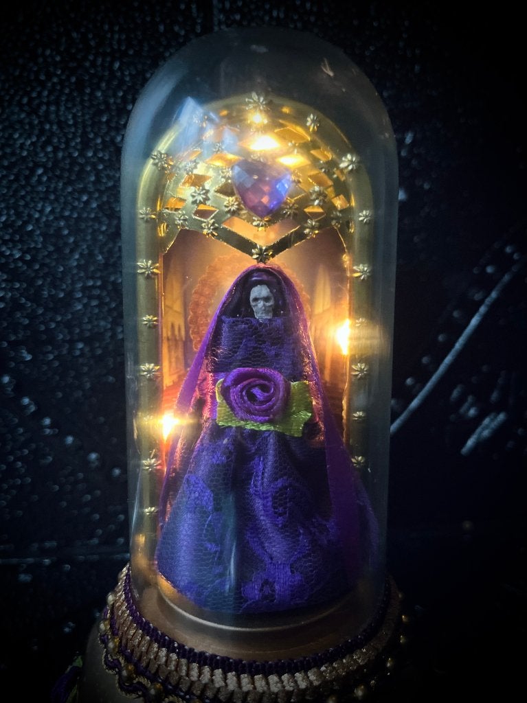 Unieke Santa Muerte mini altaar – La Niña Violeta, Ophalen of Verzenden, Nieuw