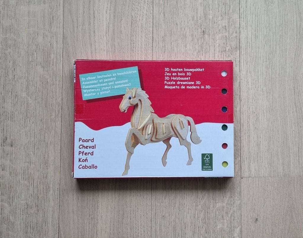 3D Houten Bouwpakket Paard van Gepetto's Workshop, Ophalen of Verzenden, Nieuw, Overige typen