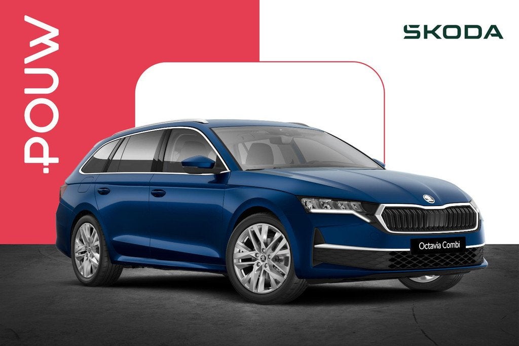 Skoda Octavia Combi 1.5 TSI 150pk MHEV Business Edition Plus, Auto's, Skoda, Stof, 1498 cc, 4 cilinders, Blauw
