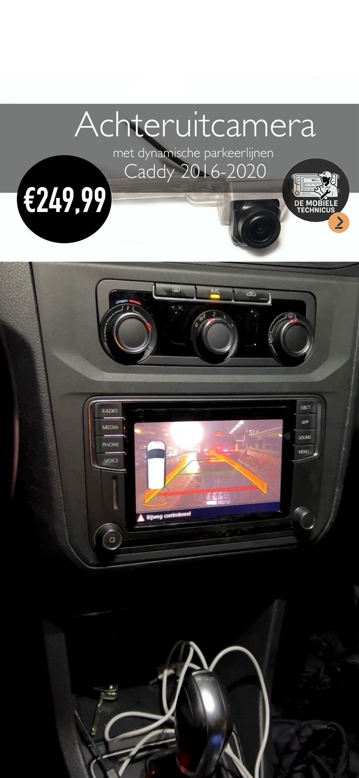 Achteruitrij camera voor Caddy 2016/20, Auto diversen, Ophalen, Zo goed als nieuw