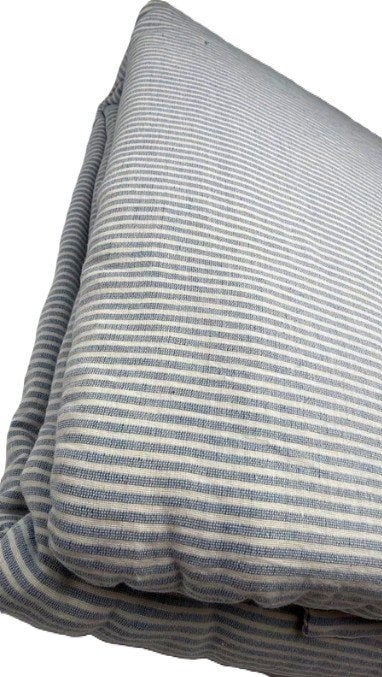 100% linnen dekbedovertrek 240x220 met slopen  Blauw-Wit, Blauw, Ademend, Ophalen of Verzenden, Linnen