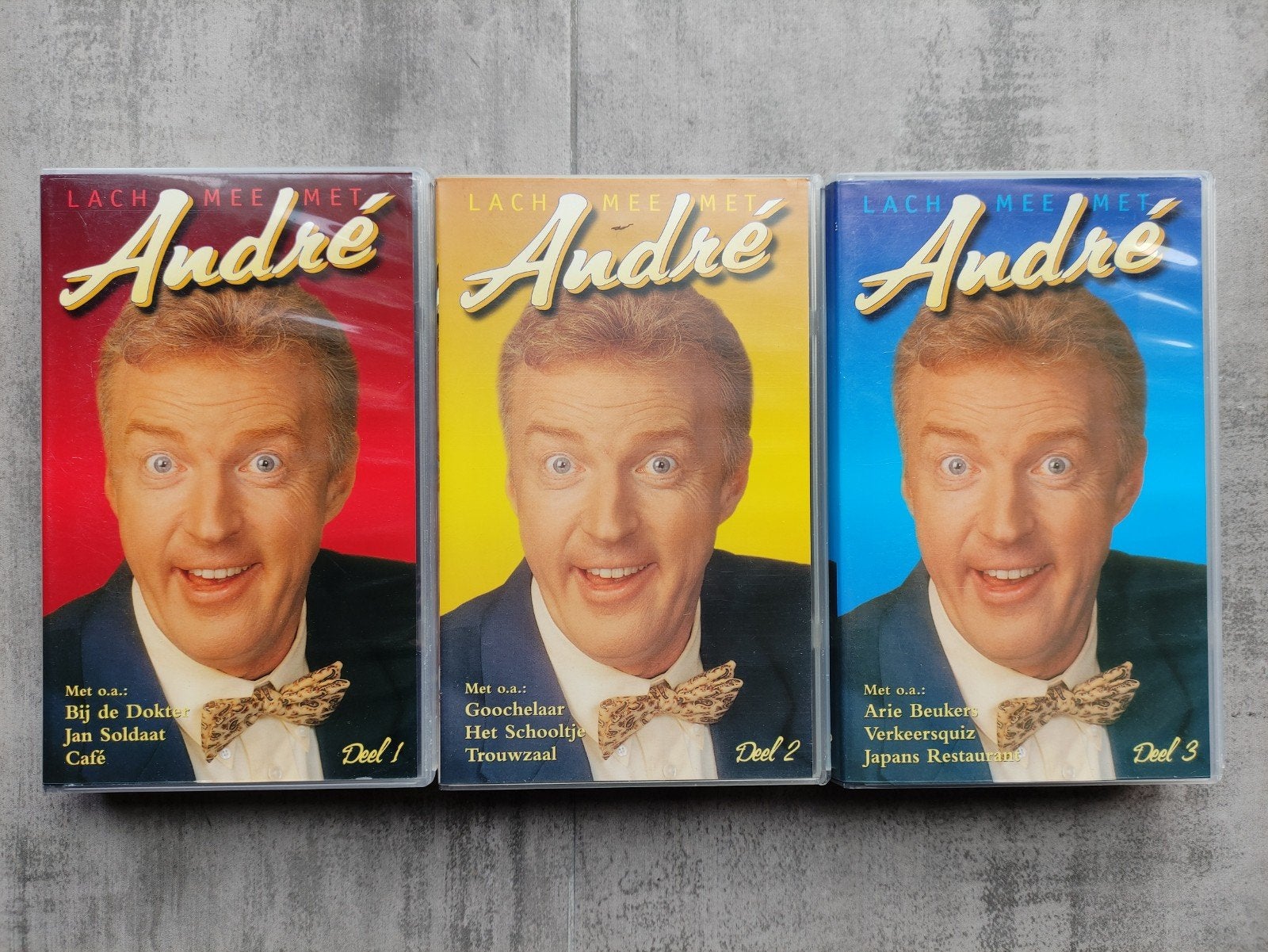 Lach mee met Andre van duin vhs, Alle leeftijden, Ophalen of Verzenden, Tv-serie of Tv-programma