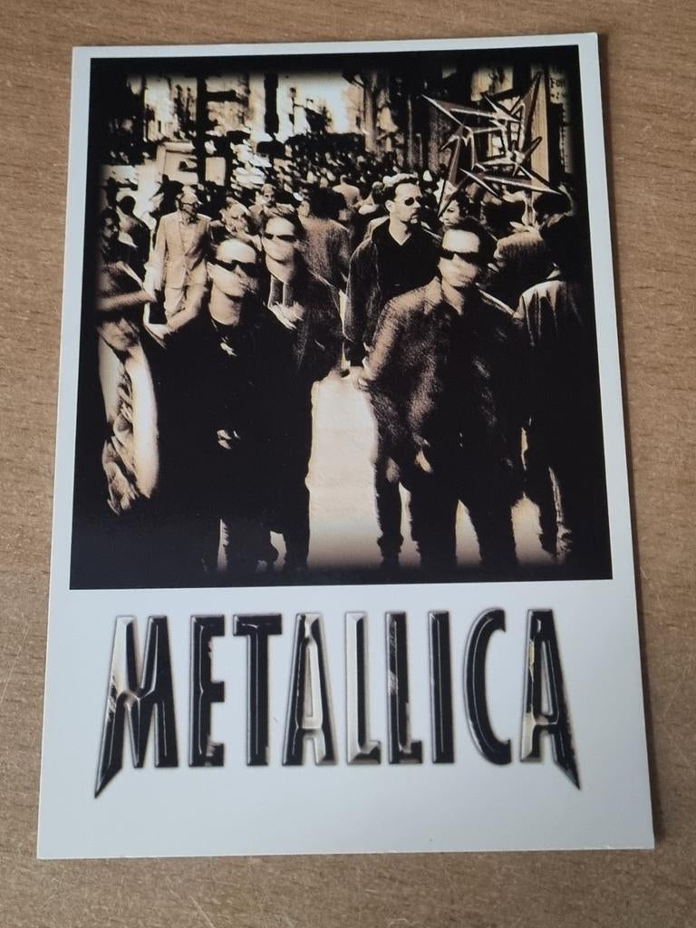 Reclamekaart ansichtkaart Metallica, Ophalen of Verzenden, Foto of Kaart