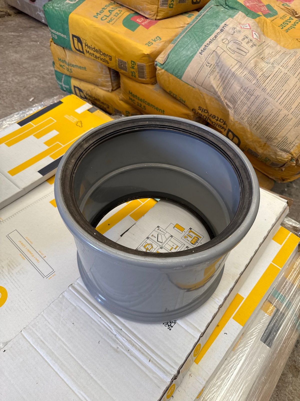 Wavin PVC sok 250 mm - 4 stuks, Ophalen, Afvoer, Pvc, Nieuw