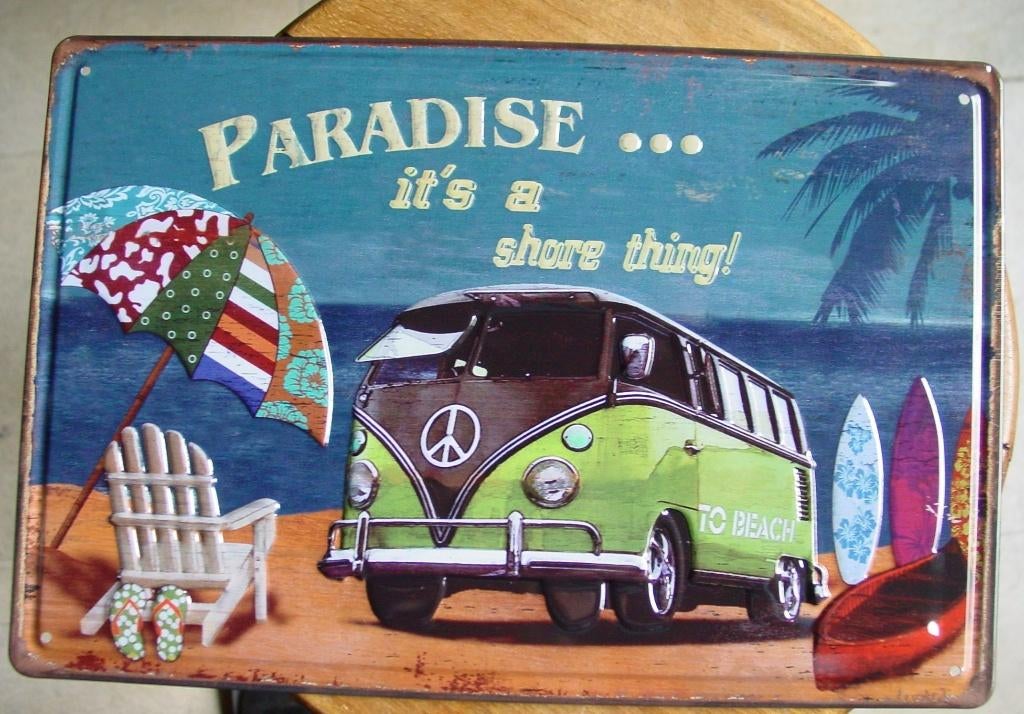 VW REKLAME -METAAL-, Verzamelen, Ophalen of Verzenden, Gebruikt, Reclamebord