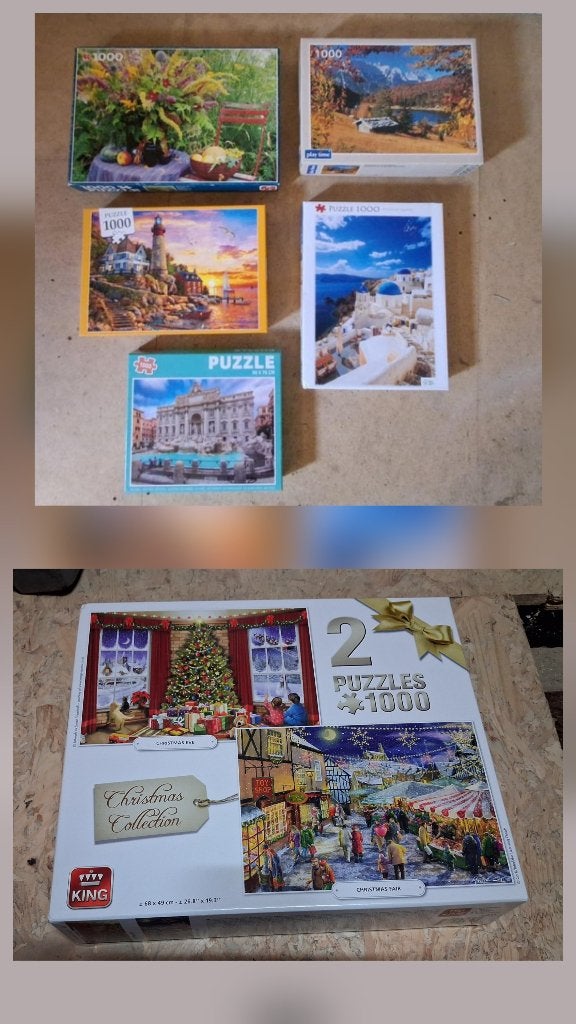Puzzels 6 stuks voor 5 euro, Ophalen, 500 t/m 1500 stukjes, Zo goed als nieuw, Legpuzzel