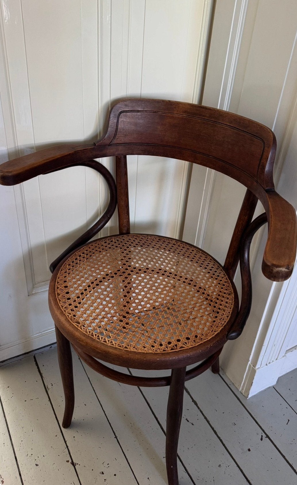Antieke webbing stoel Mundus, Ophalen