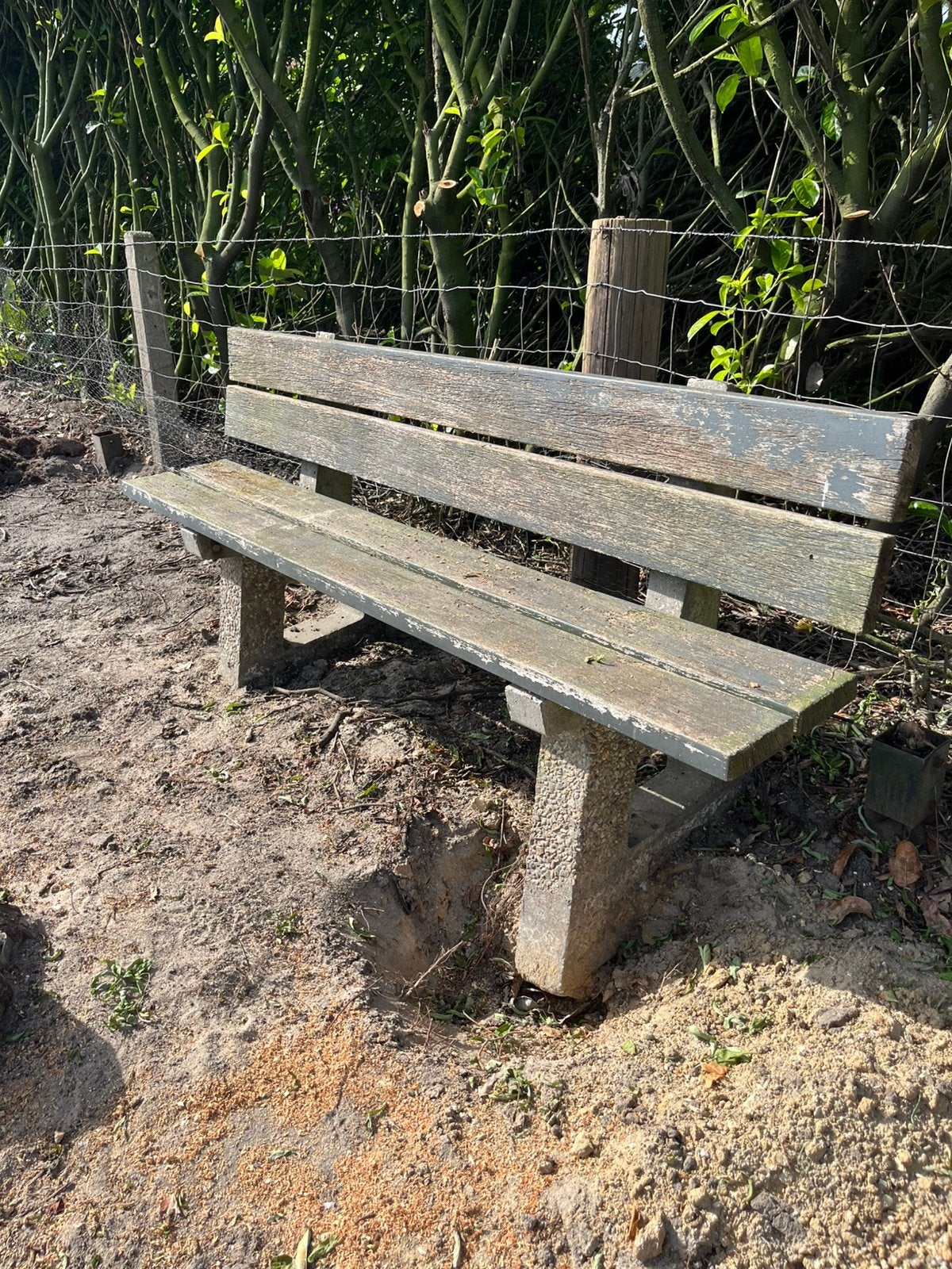 Tuinbank, beton, Tuin en Terras, Tuinbanken, Ophalen, Gebruikt, Overige materialen