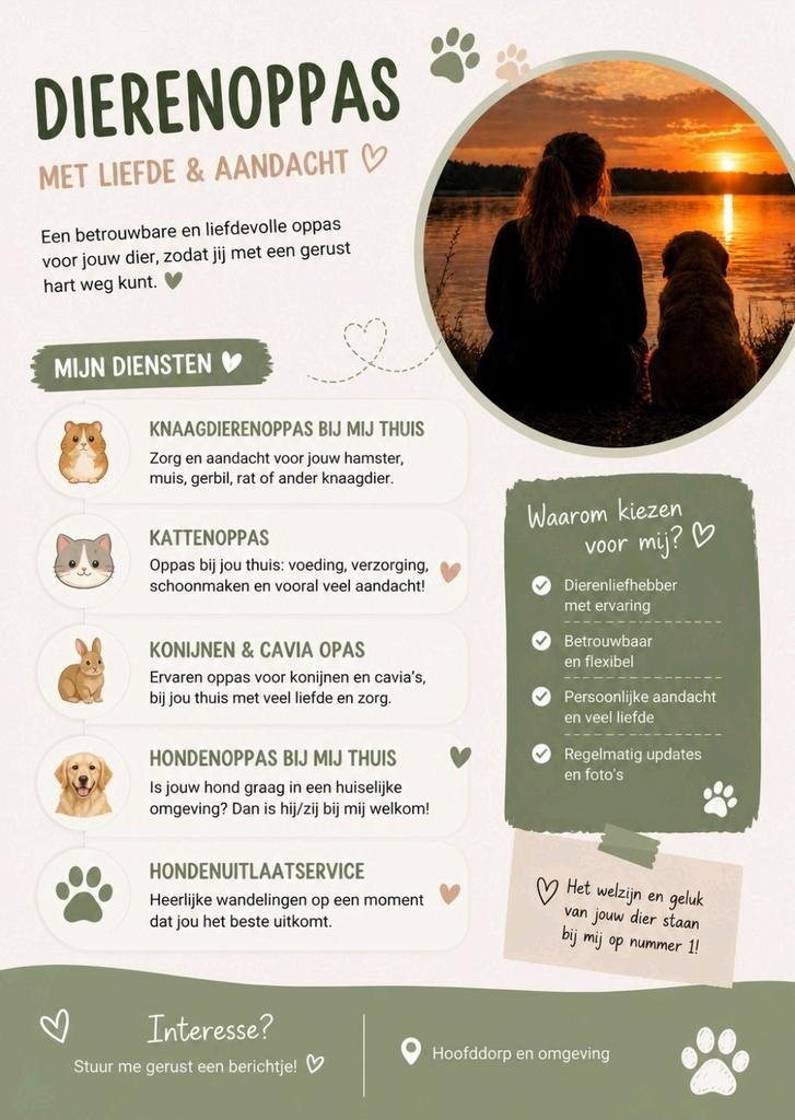 Dierenoppas aangeboden, Ophalen of Verzenden