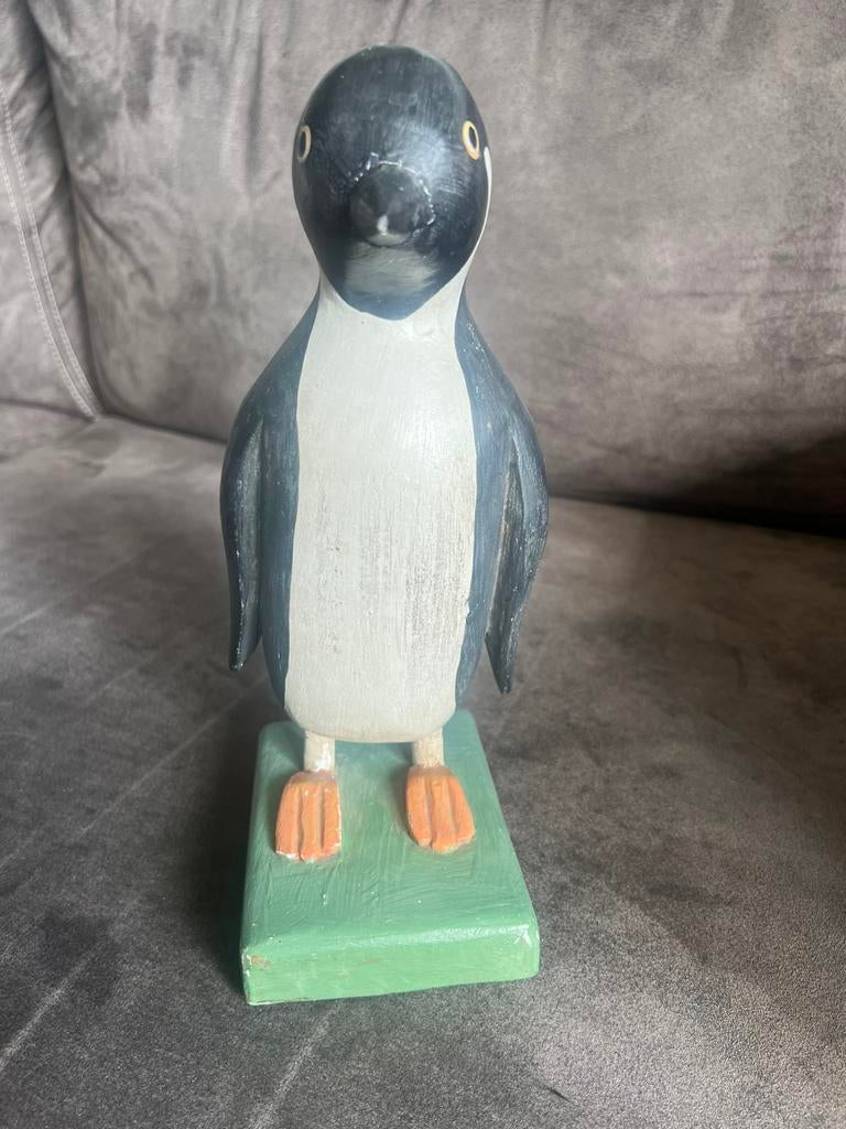 Antieke / Vintage Houten Pinguin., Ophalen of Verzenden, Zo goed als nieuw, Dier