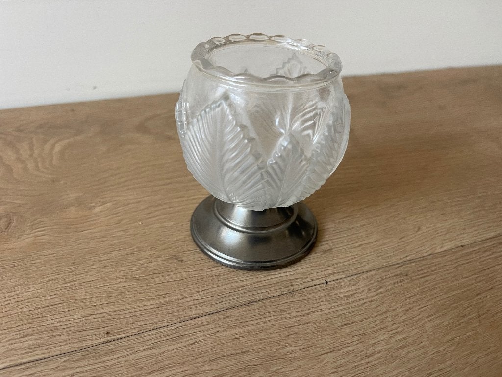 Waxinelichtje met tinnen voet, Antiek en Kunst, Ophalen of Verzenden