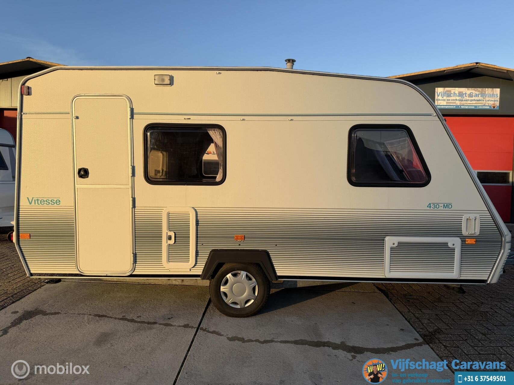 Beyerland Vitesse 430 MD, Caravans en Kamperen, Bedrijf, Reservewiel, Tot en met 4, 5 tot 6 meter