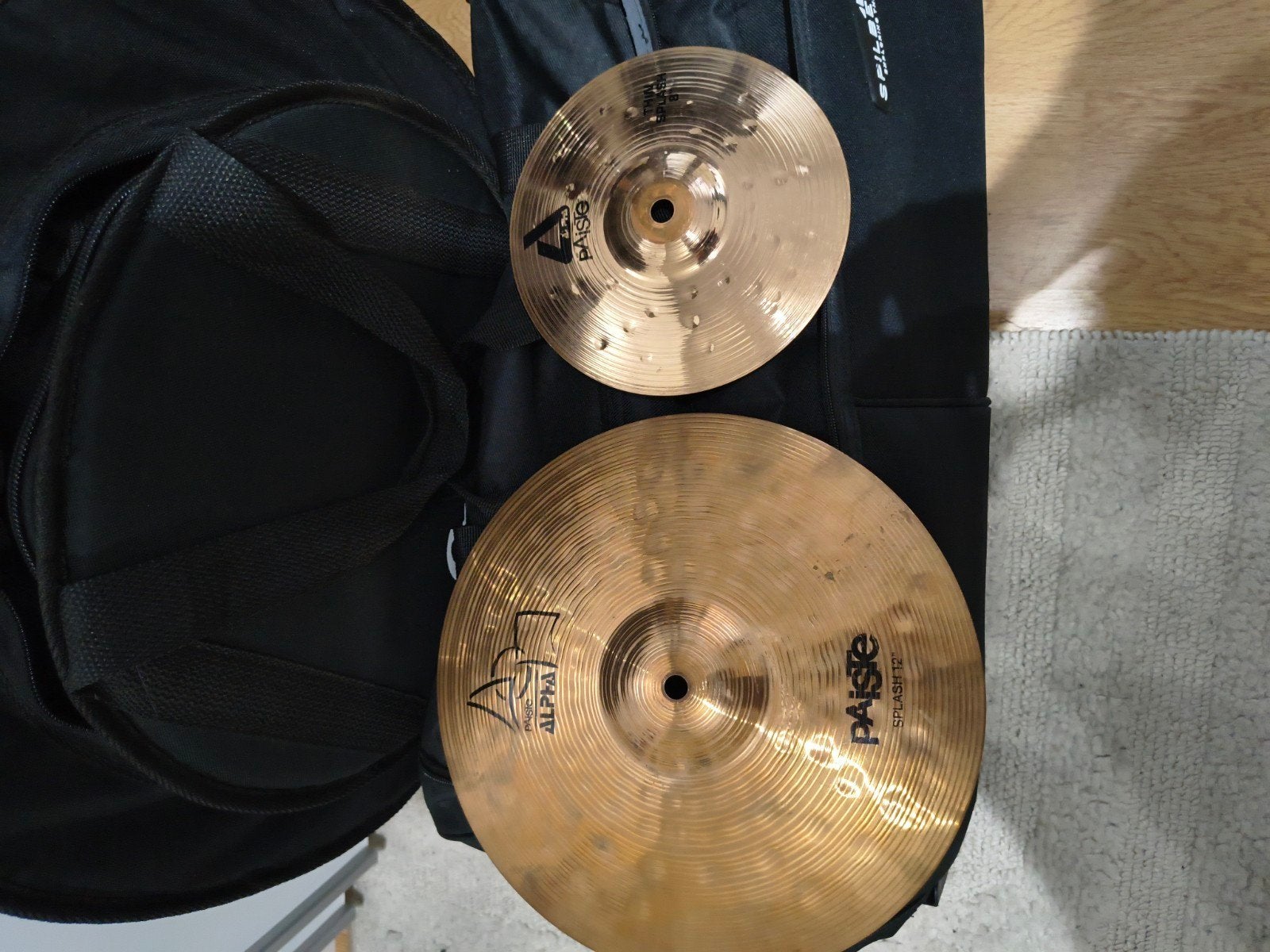 Paiste Alpha Splash 12" en 8" bekkens, Ophalen of Verzenden, Gebruikt, Overige merken