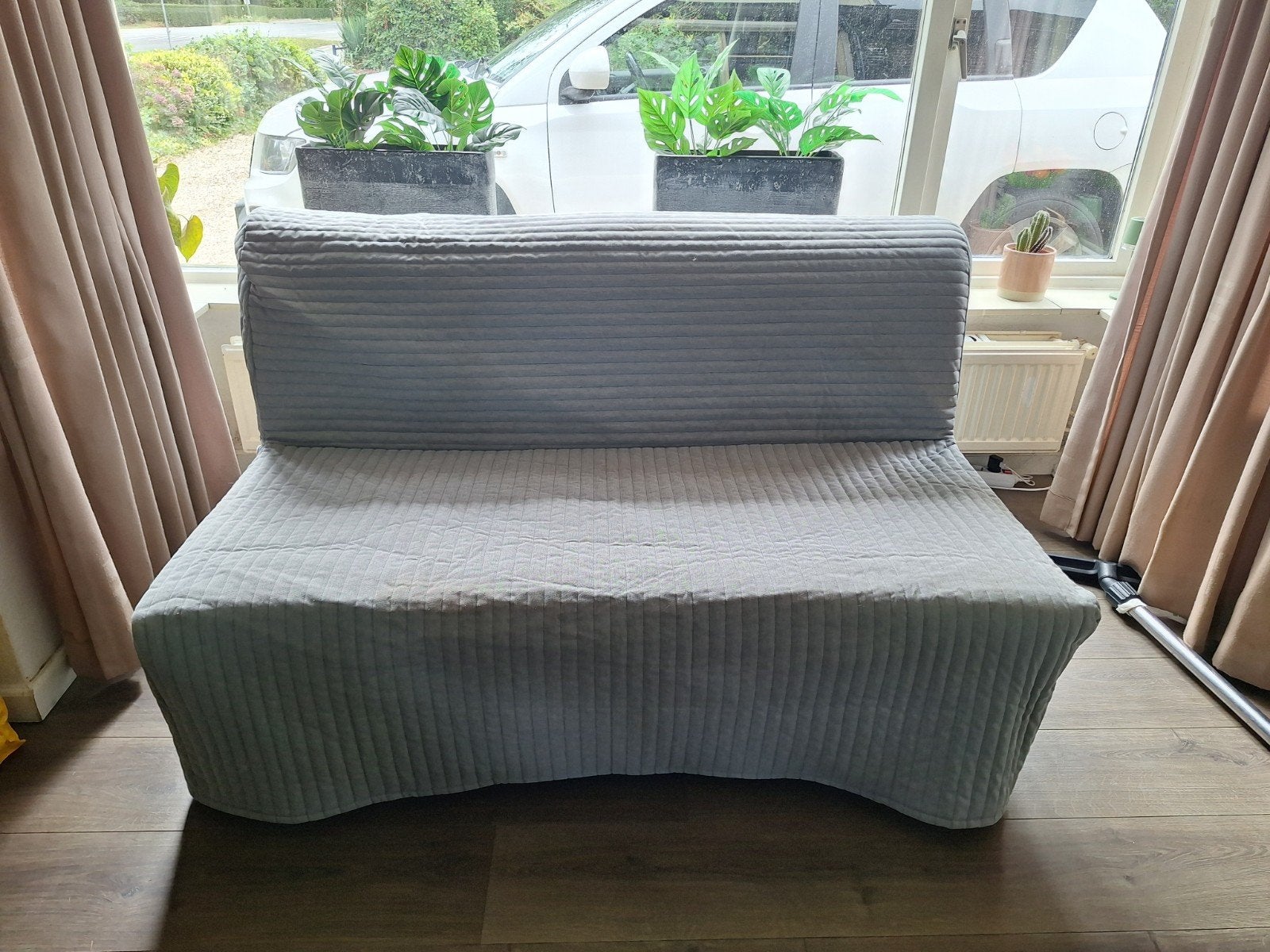 IKEA Beddinge slaapbank 2-zits grijs, Huis en Inrichting, Slaapkamer | Slaapbanken, Ophalen, Gebruikt, Tweepersoons, 140 cm