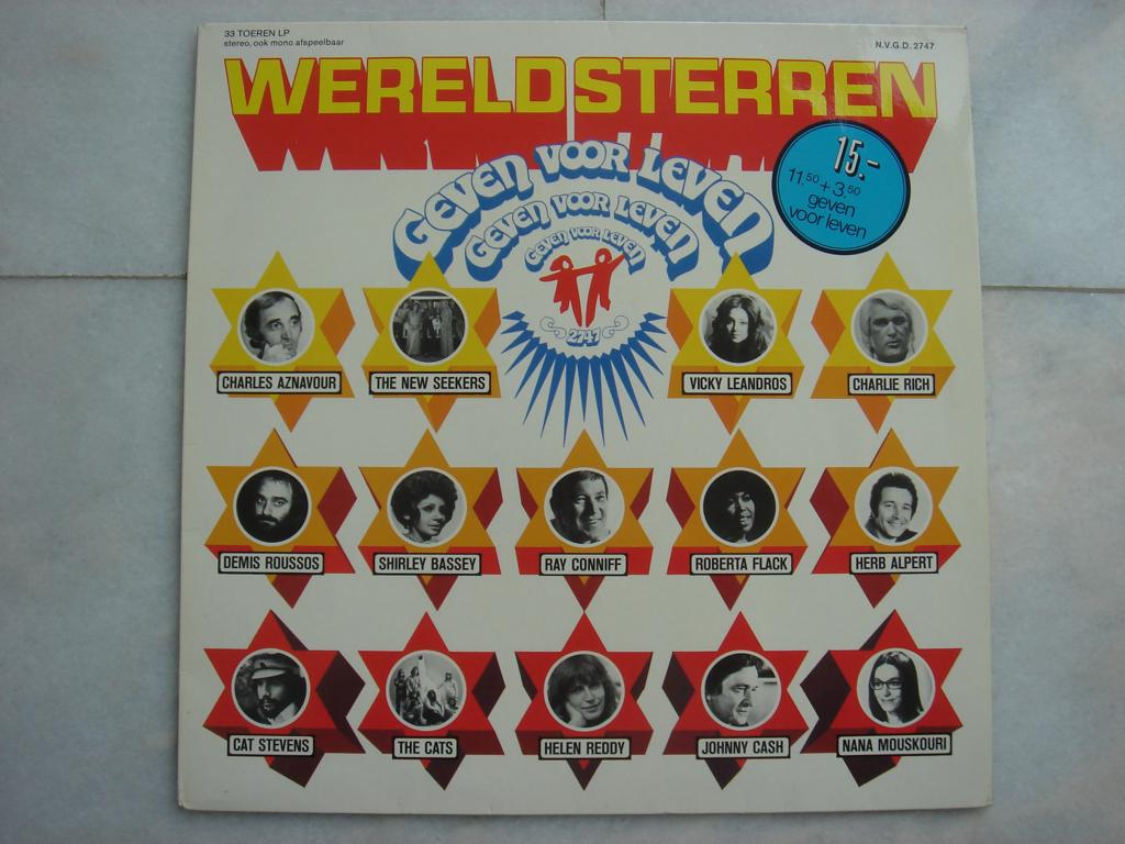 LP Wereldsterren, Geven voor Leven – N.V.G.D. 2747, Ophalen of Verzenden, Gebruikt, 12 inch