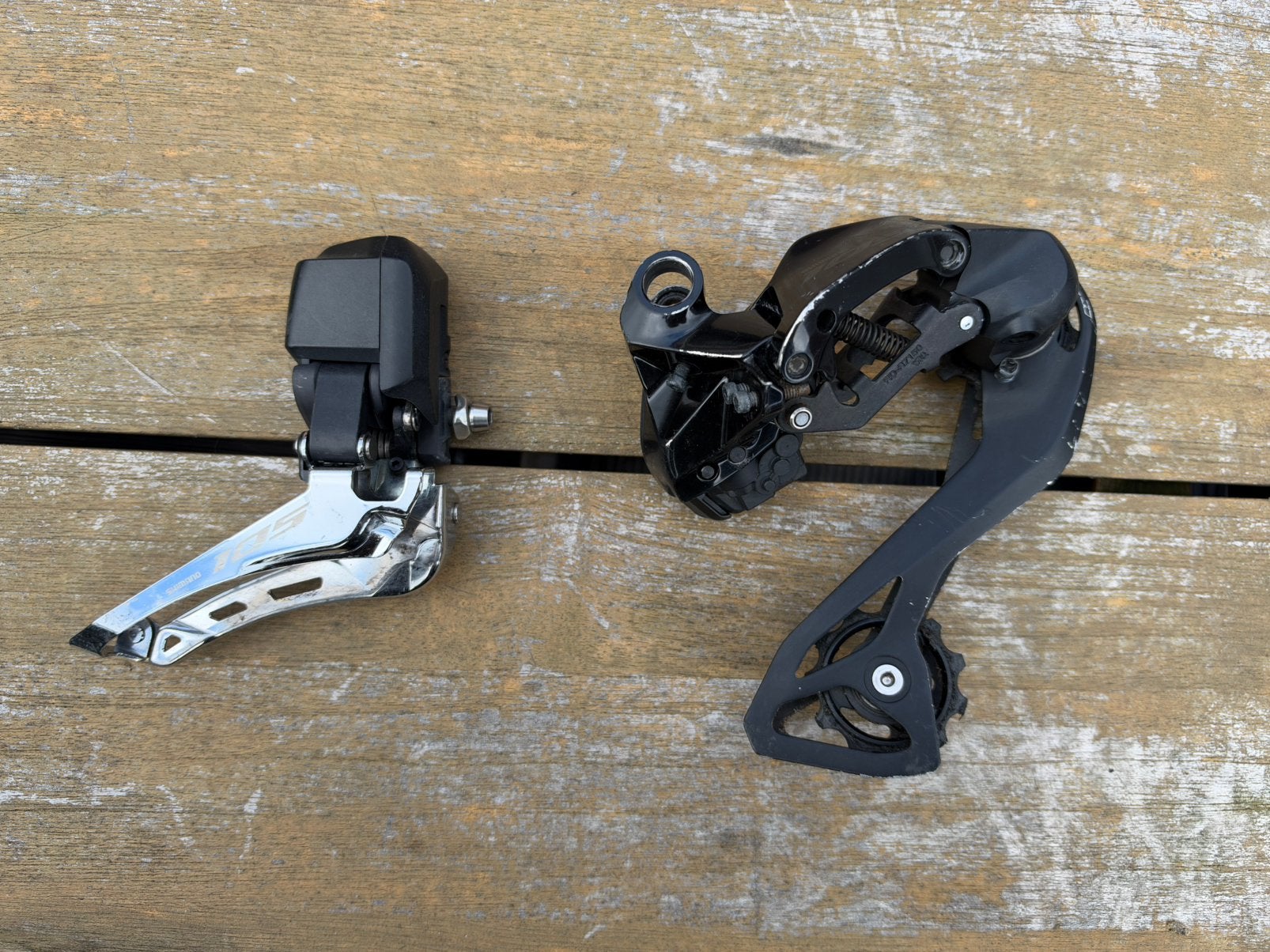 Shimano 105 di2 voor- achter derailleur, Ophalen of Verzenden, Gebruikt, Gravelbike, Frame