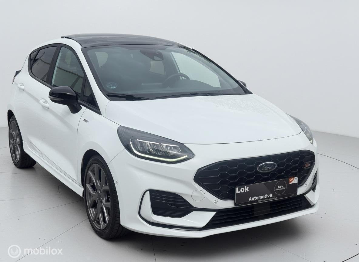 Ford Fiesta 1.0 EcoBoost Hybrid ST-Line PANO|LED|CAMERA|AUT|, Automatische klimaatregeling, Gebruikt, Wit, Bedrijf
