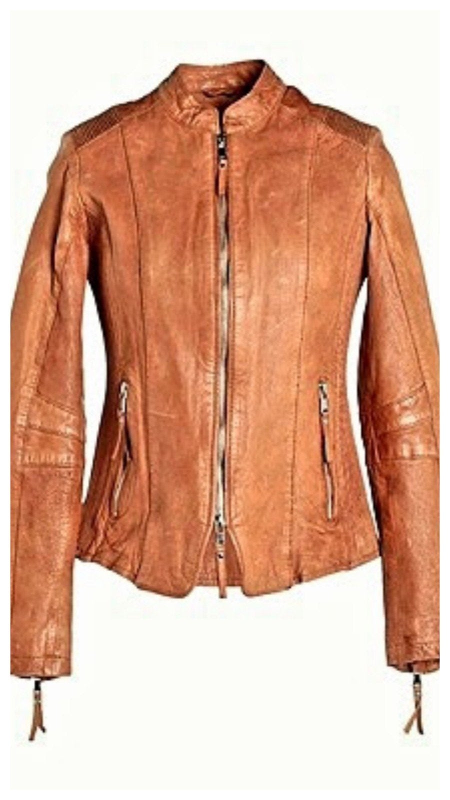 Tan leather jacket by Be Edgy, Kleding | Dames, Maat 38/40 (M), Bruin, Verzenden, Be Edgy