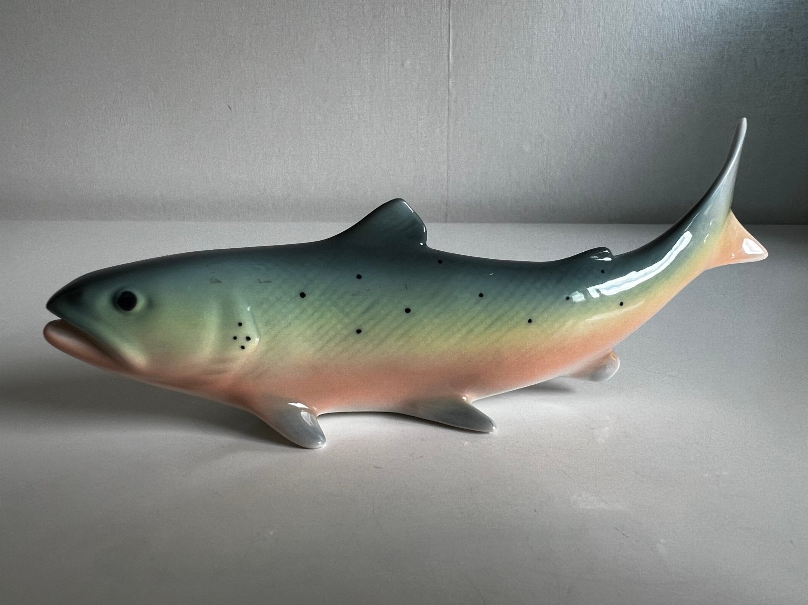 Vintage Enesco Seagull Regenboogforel Porselein Jaren 70, Ophalen of Verzenden