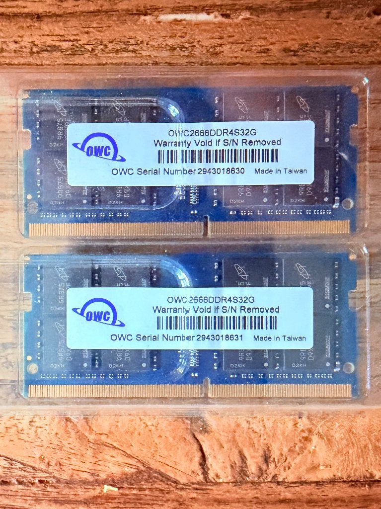 64GB RAM OWC (2x32GB) DDR4 2666MHz SO-DIMM (iMac), Computers en Software, RAM geheugen, DDR4, Ophalen of Verzenden, Zo goed als nieuw