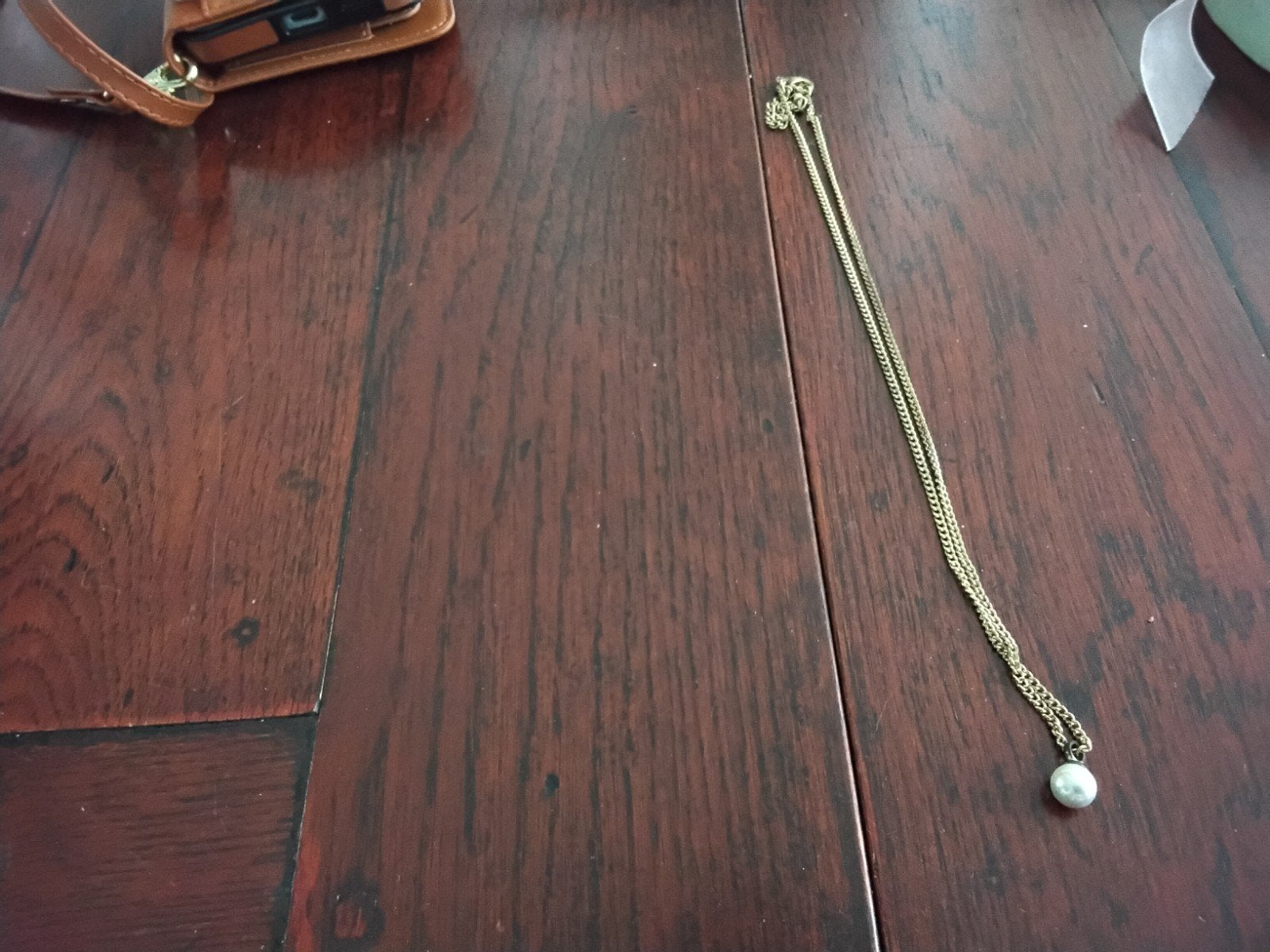 ketting met parel, Ophalen of Verzenden, Zo goed als nieuw, Wit, Overige materialen