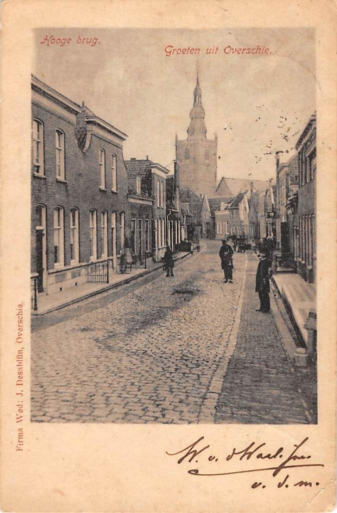 Overschie Hooge Brug 1903 Rotterdam, Verzenden, Voor 1920, Gelopen, Zuid-Holland