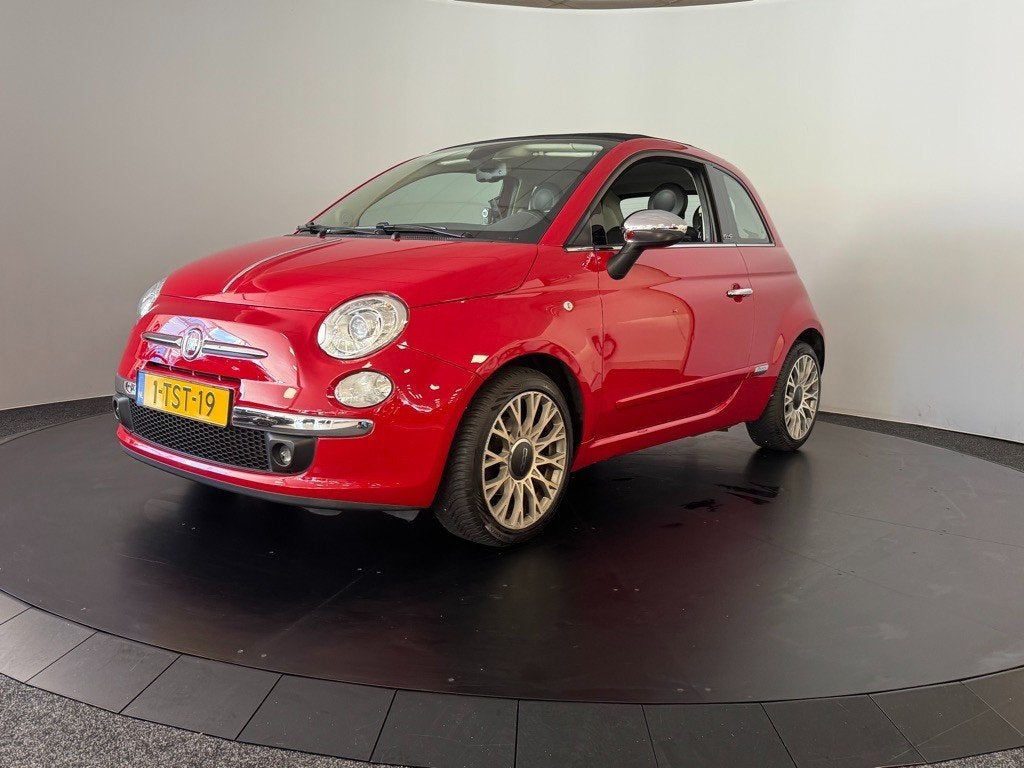 Fiat 500C Automaat  leer  Xenon  cabrio  lichtmetaal, Auto's, Euro 5, 86 pk, Gebruikt, 31 €/maand