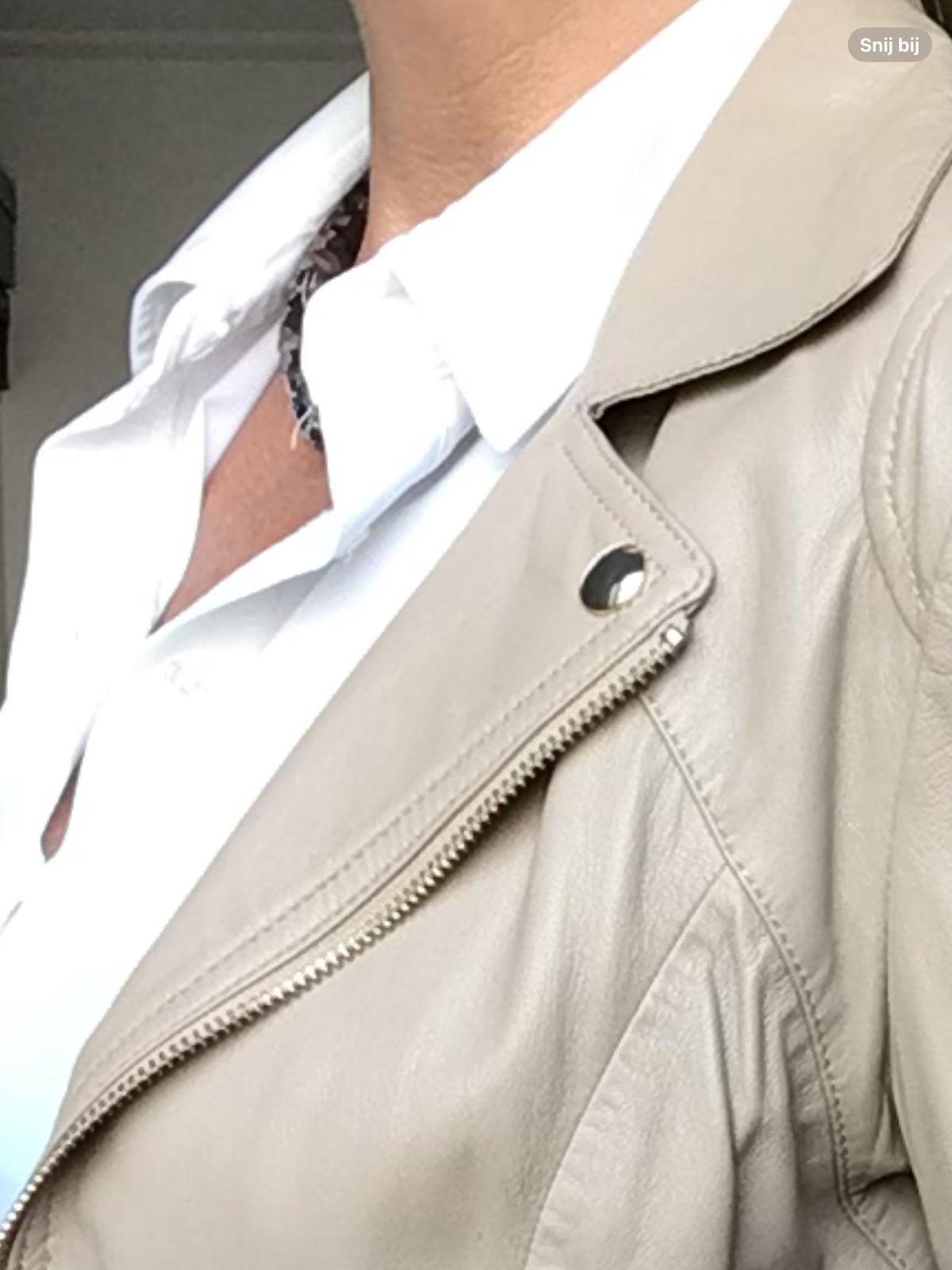 Studio AR Leren Bikerjack - Nieuw met kaartjes, Ophalen of Verzenden, Nieuw, Maat 42/44 (L), Beige