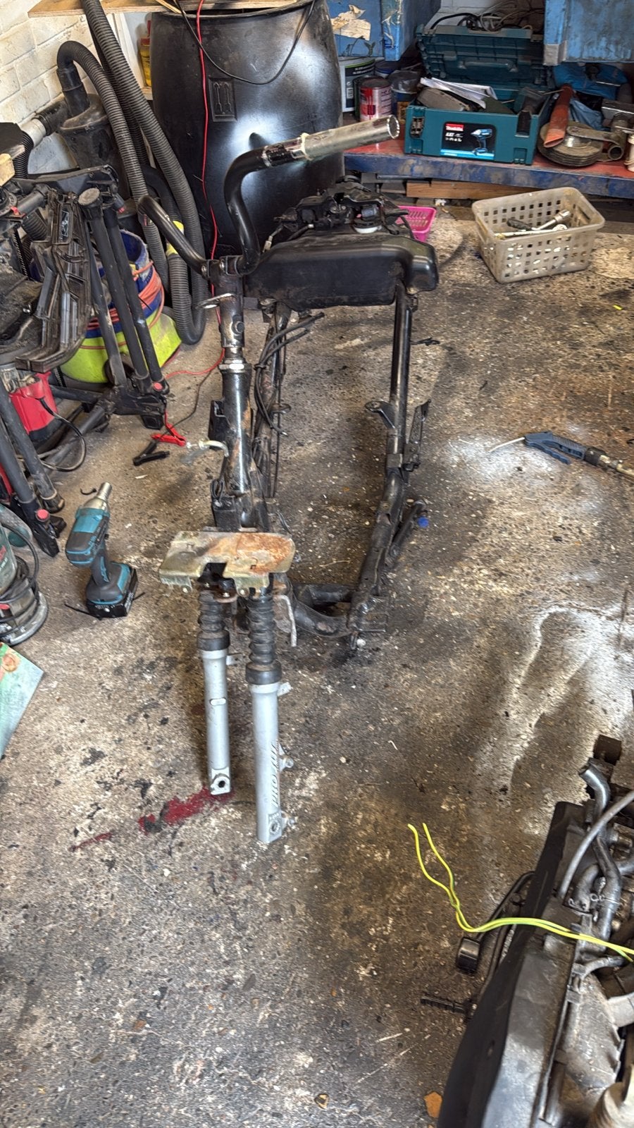 Sym Mio snor frame met blauw kenteken, Ophalen, Gebruikt, Frame, SYM