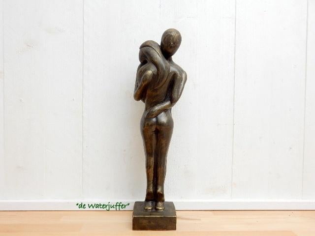 023*Bronzen omhelzing groot (Boven €75 geen verzendkosten), Ophalen of Verzenden, Nieuw, Overige materialen, Mensenbeeld
