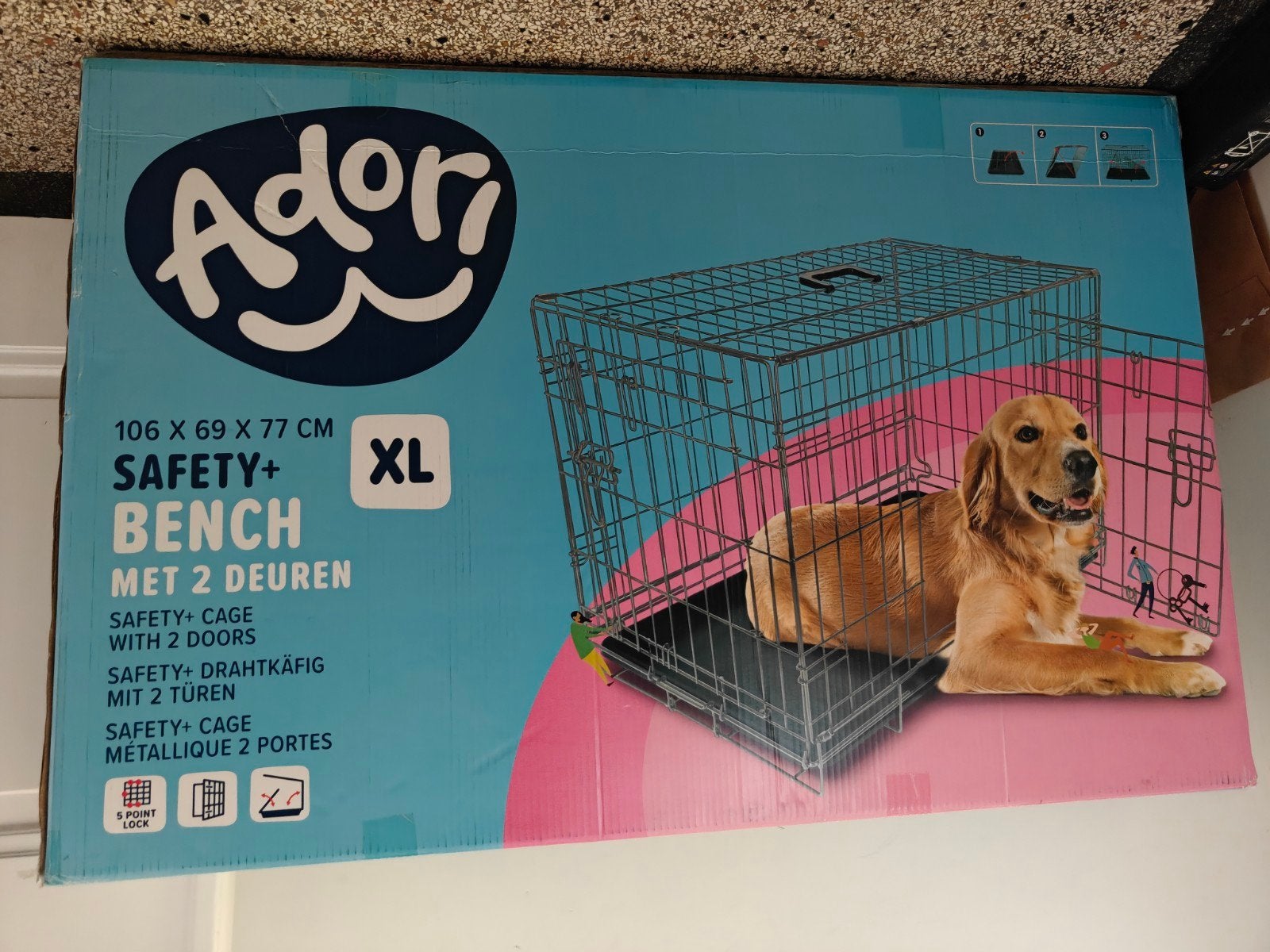 Adori safety bench 106 x 69 x 77 cm XL, Ophalen of Verzenden, Zo goed als nieuw