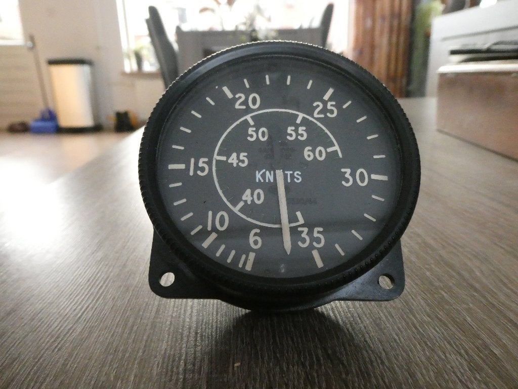 Vliegtuig snelheidsmeter knots., Ophalen of Verzenden, Luchtmacht, Engeland, Overige typen