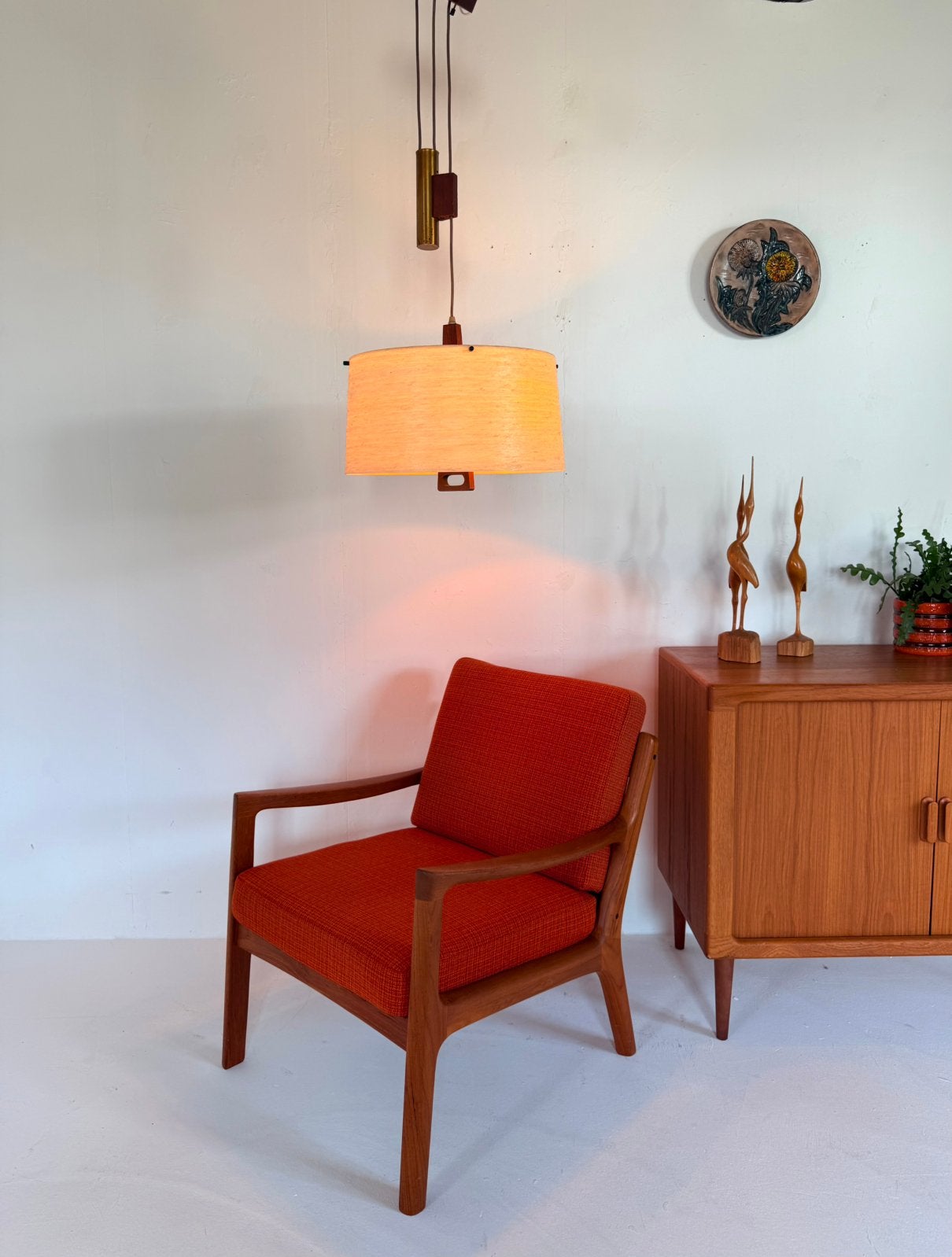 Vintage contragewicht hanglamp, Temde Leuchten ‘60, Huis en Inrichting, Gebruikt, Temde Leuchten, Temde Leuchten, Temde Leuchten