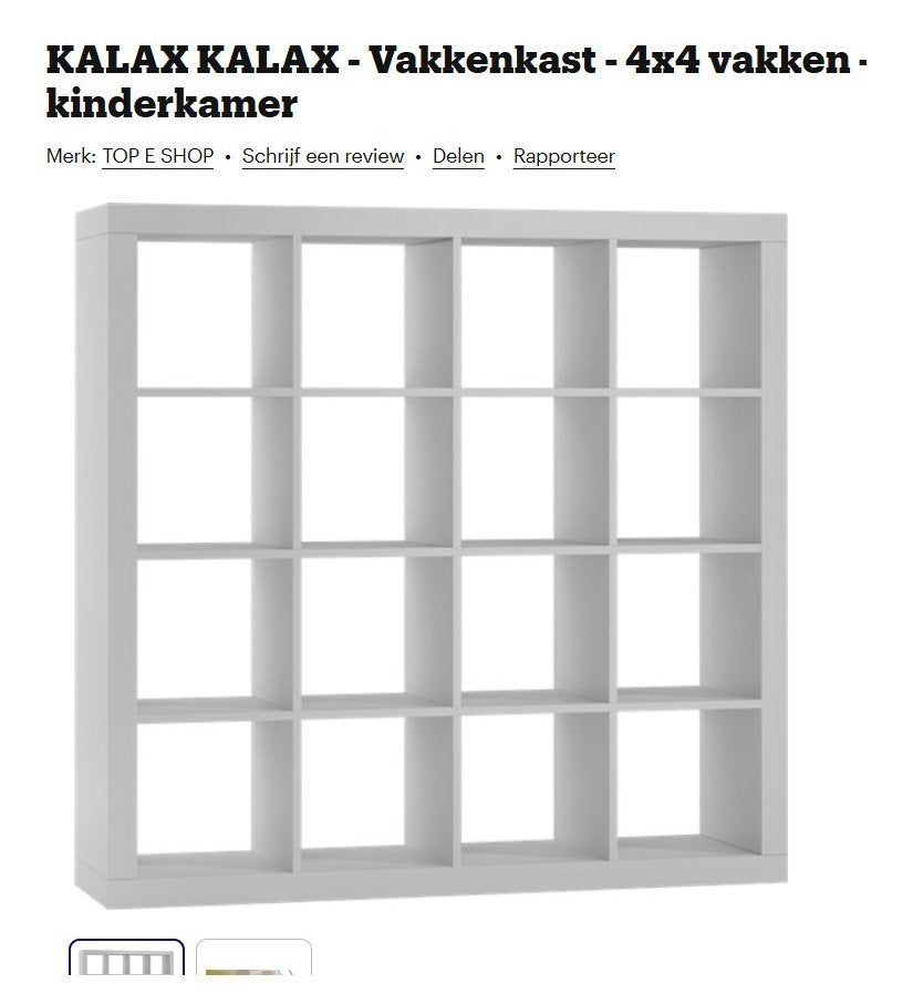 Ikea Kallax kast 16 vakken, Ophalen, Gebruikt, 200 cm of meer, 150 tot 200 cm