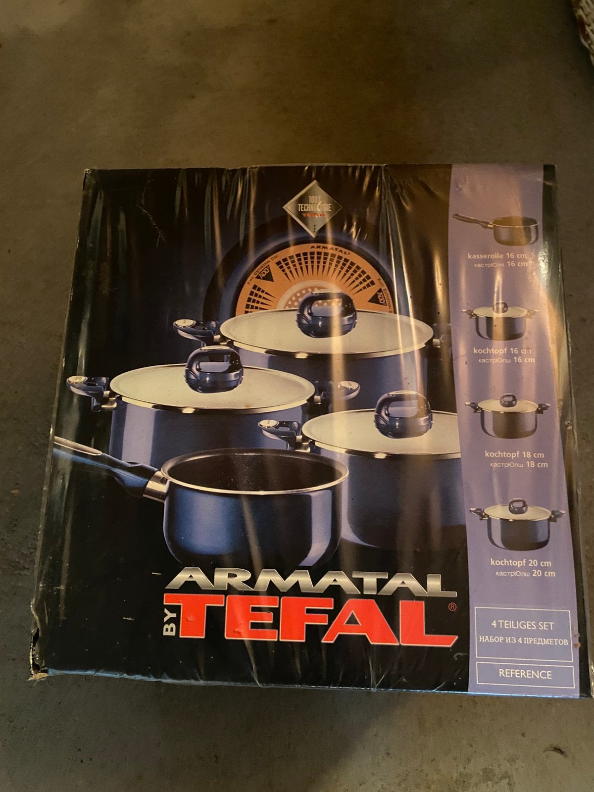 4-delige Tefal Armatal Performance 4-delige pannenset., Huis en Inrichting, Keuken | Potten en Pannen, Ophalen, Nieuw, Rvs, Pannenset