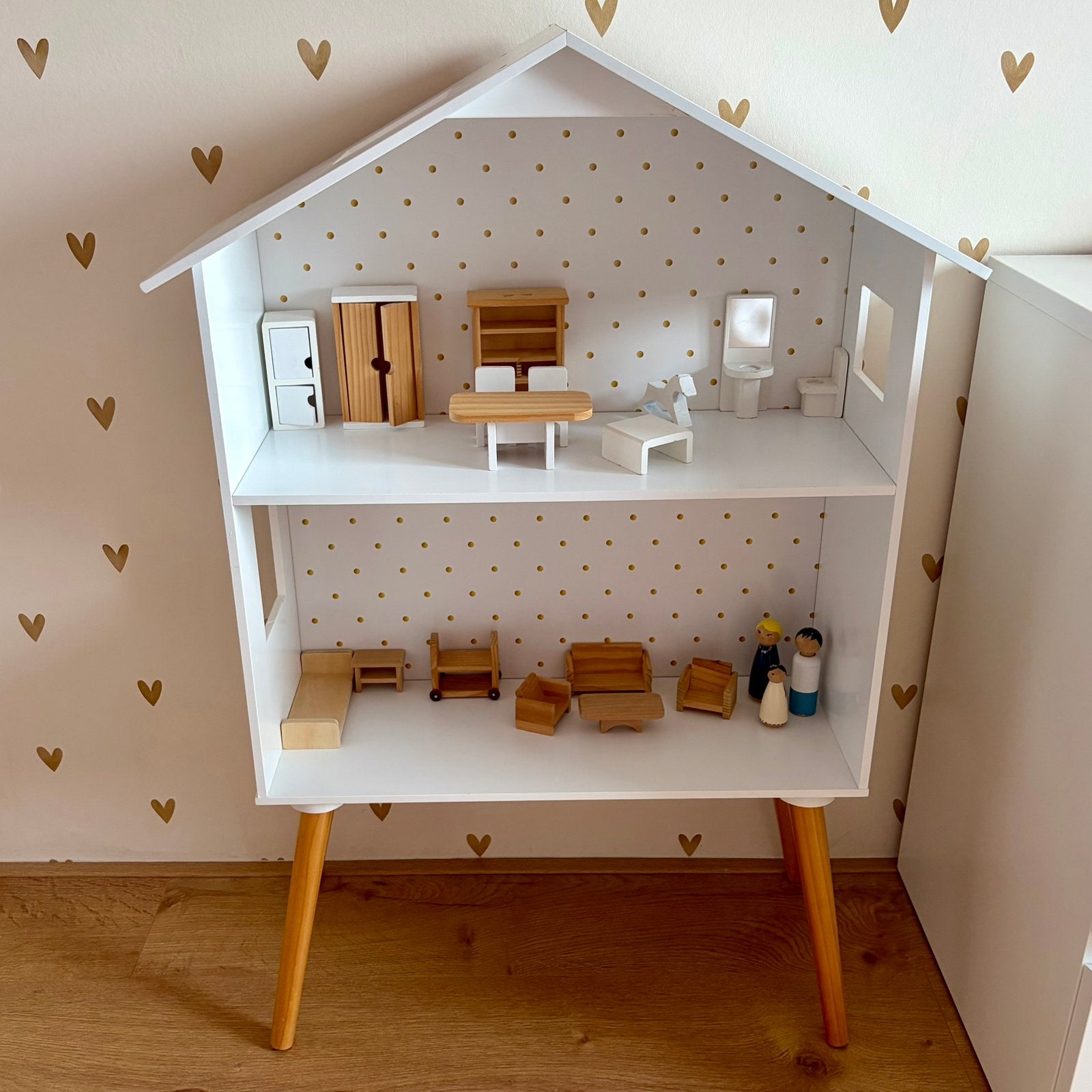 Poppenhuis Petite Amélie,nog erg netjes met veel meubeltjes., Ophalen, Zo goed als nieuw, Poppenhuis
