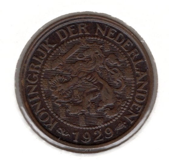1 Cent 1929, Ophalen of Verzenden, Koningin Wilhelmina, 1 cent, Losse munt