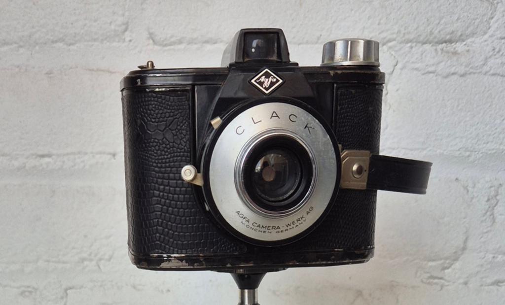 Vintage, analoge fotocamera / Agfa Clack, Ophalen of Verzenden, Gebruikt, Compact, Overige Merken