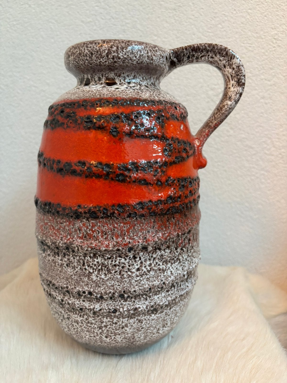 Fat lava vaas Scheurich Keramik West-Germany 27 cm, Antiek en Kunst, Ophalen of Verzenden