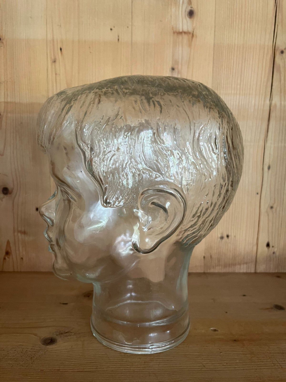 Glazen hoofd kind vintage retro, Ophalen, Huis en Inrichting