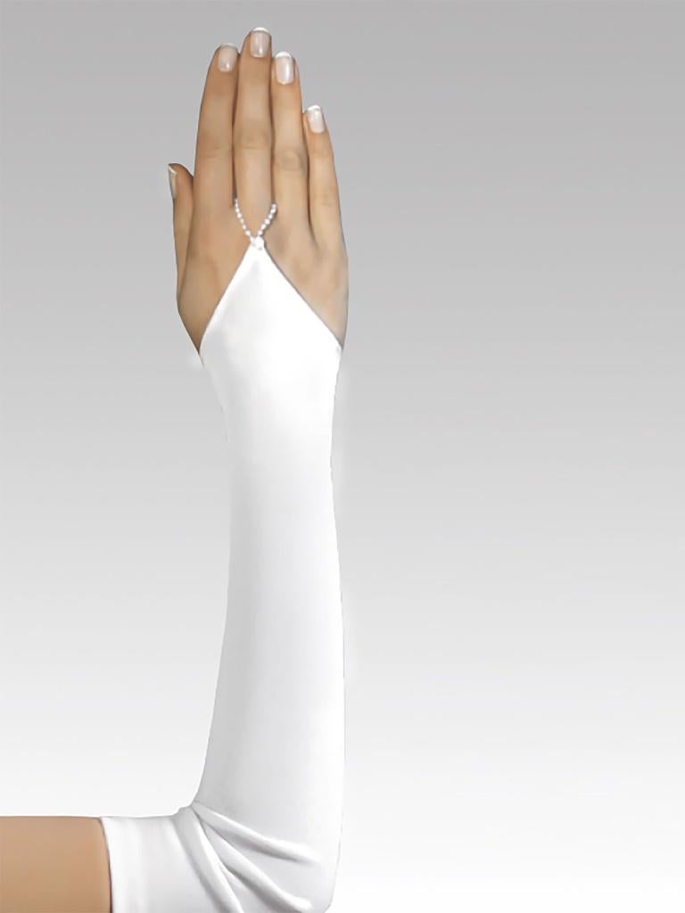 Nieuw, trouwhandschoenen, Bianco Evento, A1, ivoor, 45 cm, Trouwjurk, Overige kleuren, Ophalen of Verzenden, Bianco Evento